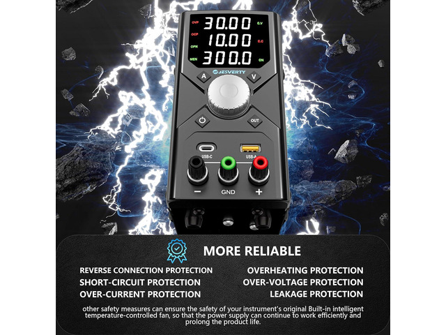 NeweggBusiness - DC Power Supply Variable, 0-30V 0-10A Adjustable