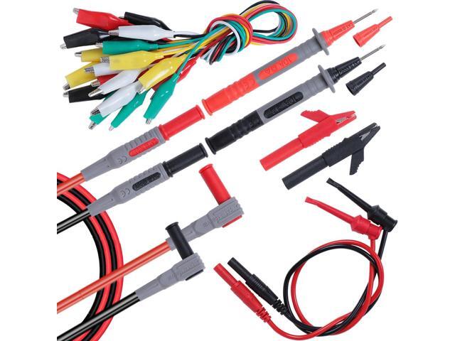NeweggBusiness - 18Pcs Soft Silicone Electrician Test Leads Kit