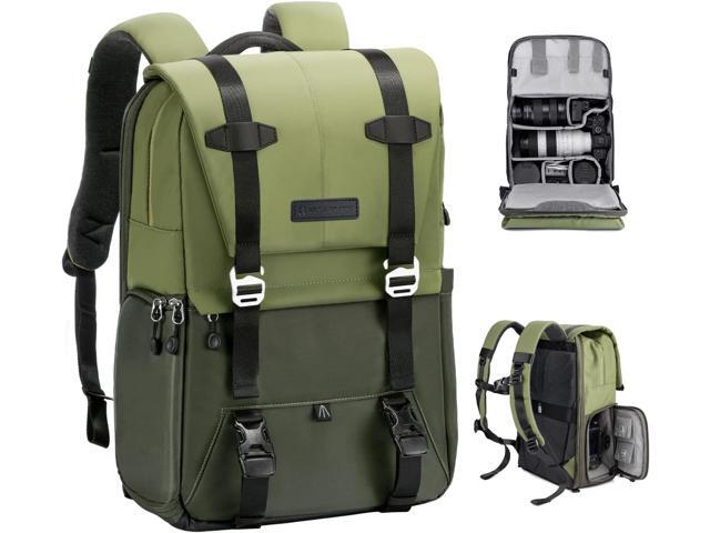 NeweggBusiness - Camera Backpack, Camera Bags for Photographers Large  Capacity Camera Case with Raincover,15-15.6 Inch Laptop Compartment  Compatible for Canon/Nikon/Sony/DJI Mavic Drone(Backpack 20L) Green