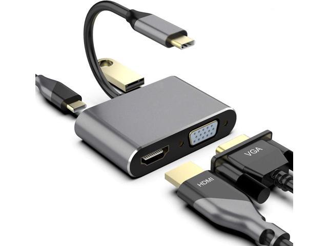 USB C to HDMI/DVI/VGA/USB 3.0 Adapter USB 3.1 Type-C Hub to HDMI DVI 並行輸入 : Weton USB C to HDMI DVI VGA Adapter, 4 in 1 USB-C hub