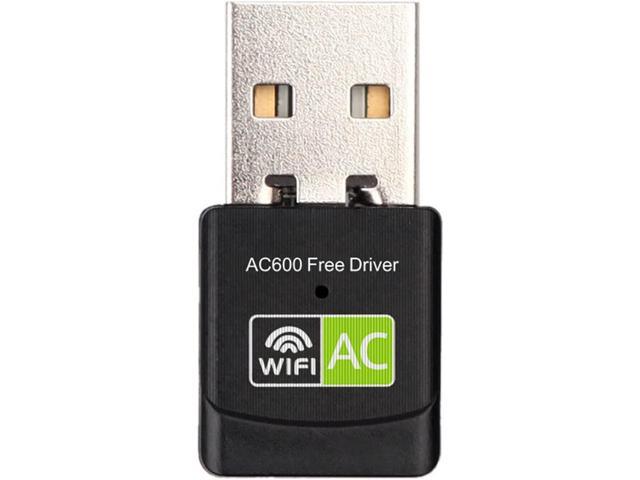 NeweggBusiness - 600Mbps Free Driver USB WiFi Adapter for PC AC600M USB WiFi Dongle 802.11ac Wireless Network Adapter with Dual Band 2.4GHz/5Ghz for Desktop Laptop Support Windows etc.