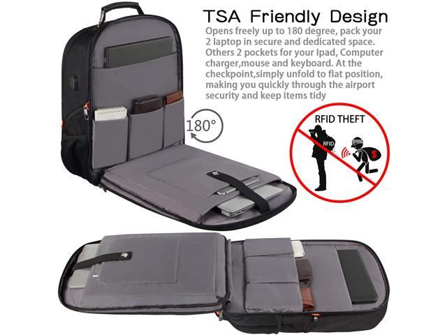 Extra Large 18.4 Inch Gaming Laptop Backpack With USB Charging & RFID Anti-Theft – TSA Friendly Travel Backpack For Big Laptops
