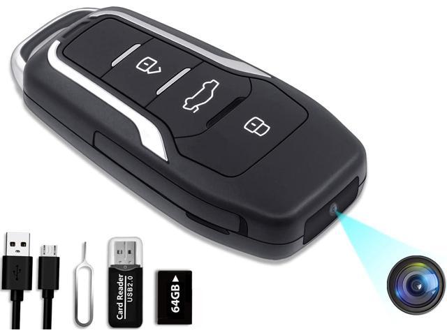 64GB Spy Camera Hidden Camera Car Key,360 Minutes factory Battery Life Mini Spy Camera,