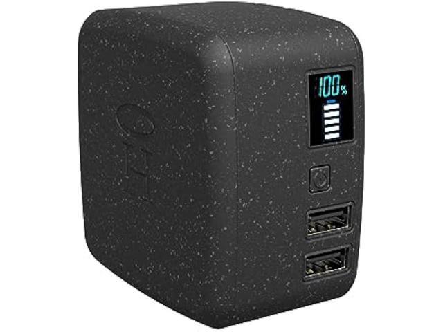 NeweggBusiness - HALO Portable Phone Charger Power Cube 10,000mAh -  Innovative Car Charger Power Bank with Dual USB Compatible Charging Ports,  Built-in Charging Adapters - Black (801105857)