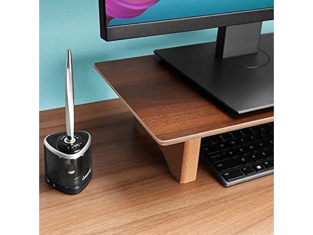 Monitor Riser Aothia Large Riser, Solid Wood UK Dual Monitor Stand