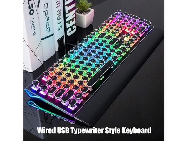 Mechanical Retro Typewriter Keyboard blue shops switches