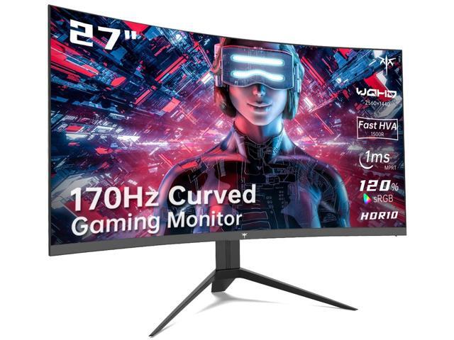 NeweggBusiness - KTC 27 inch Gaming Monitor, 1440P Curved Monitor