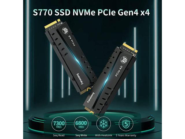 内蔵型SSD fanxiang S770 SSD PCIe 4.0 M.2 NVMe 1TB Amazon.com: fanxiang S770 1TB NVMe M.2 SSD for PS5 - with Heatsink