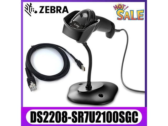 Zebra DS2208 Barcode Scanner 2D Imager, USB Kit, Stand, Black