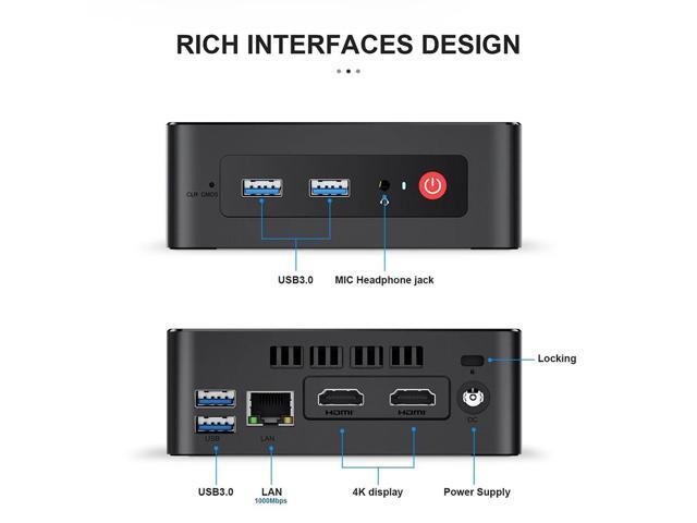 NeweggBusiness - Beelink Mini PC GK Mini Intel Celeron J4125(Up to