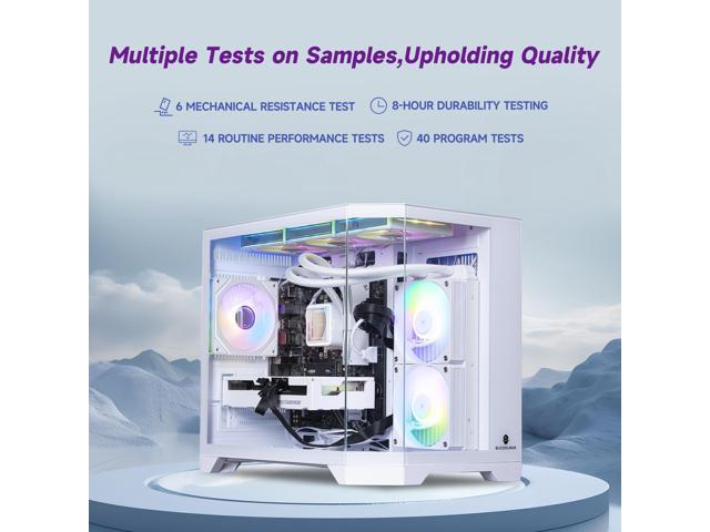 ホワイトゲーミングPC Ryzen 5 9600X NeweggBusiness - VTG white Gaming Desktop PC , Ryzen5 9600X