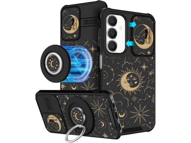 NeweggBusiness - for Samsung Galaxy A15 5G Phone Case - [2in1] Women Cute  Girls Phone Cover Sun Moon Black Aesthetic Camera Cover Compatible with  MagSafe Ring Holder Stand for Samsung A15 5G