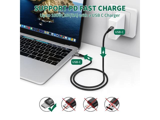 USB-C to USB-C 3.1 Gen2 Cable 10Gbps Data Transfer, 100W 20V/5A 3.3ft USB  Type C PD Fast Charging Cable 4K Video Output Compatible with Thunderbolt  3