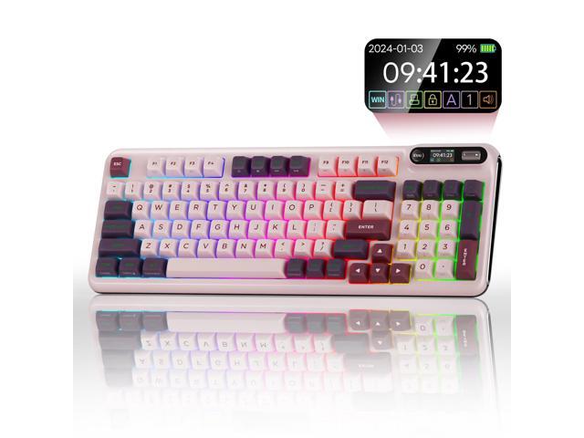 NeweggBusiness - RK ROYAL KLUDGE KZZI Z98 Creamy Keyboard, 94 Keys