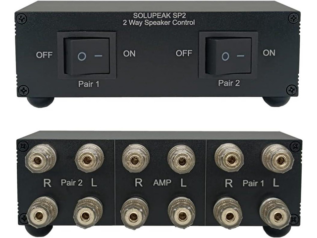 NeweggBusiness - Premium 2 Zone Speaker Selector Switch Box, 2 Way