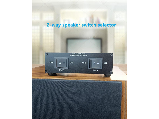 NeweggBusiness - Premium 2 Zone Speaker Selector Switch Box, 2 Way