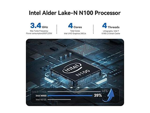 NeweggBusiness - Beelink EQ12 Mini PC, Newest Intel 12th N100(Up