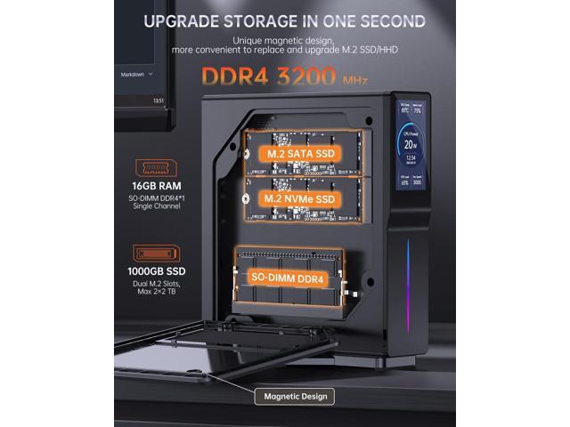 NeweggBusiness - ACEMAGIC Mini PC, S1 Intel 12th Gen Alder Lake