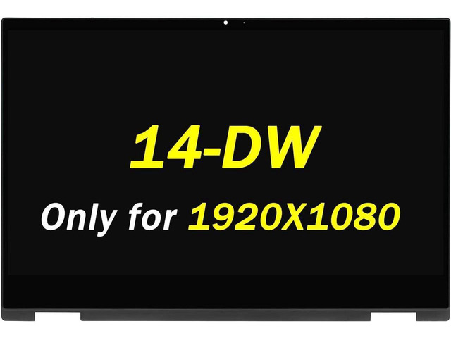 Replacement LCD Touch Screen With Frame Assembly For HP Pavilion X360 14-DW 14M-DW Series 14M-DW1023DX