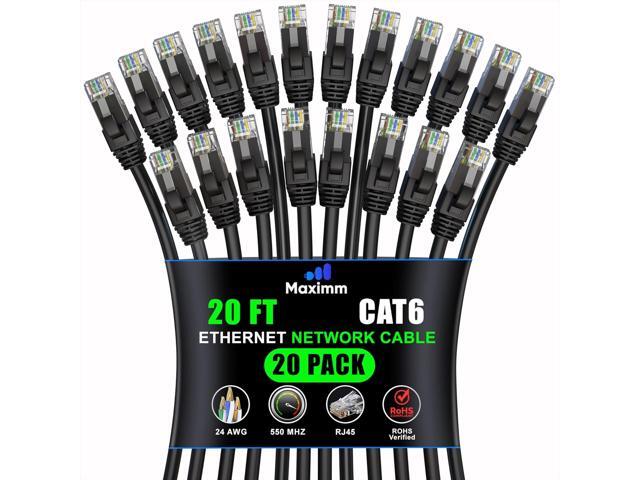 thumbnail image 2 of Maximm Cat 6 Ethernet Cable 2 Ft (24-Pack) - High-Speed LAN 2 of 13