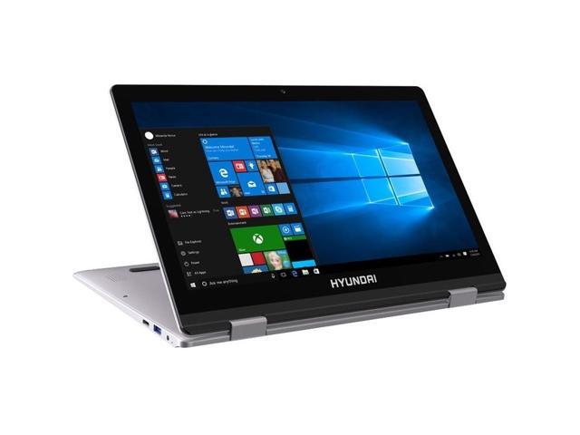 Hyundai HyFlip 133' Celeron Laptop 4GB RAM 64GB Storage Expandable M2 2280 SSD Slot 20MP Camera Windows 10 Home S Mode WiFi English