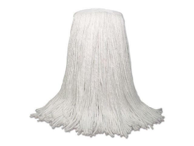 Boardwalk Banded Rayon Cut-End Mop Heads White 20 oz 1 1/4' Headband White 12