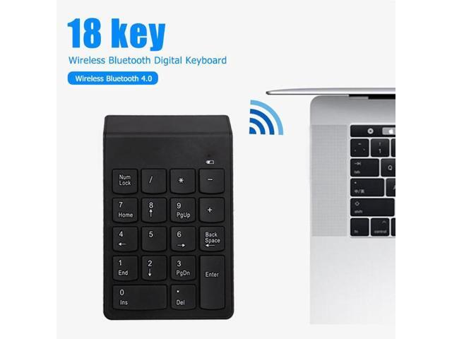 Mini Bluetooth Numeric Keypad Wireless Number Pad 18 Keys Keyboard for PC
