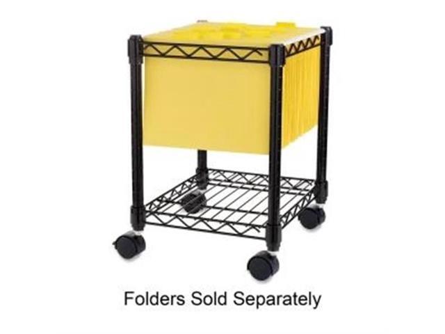 Lorell 62950 Compact Mobile Wire Filling Cart, 4 Casters - 15.5' Width x 14' Depth x 19.5' Height - Metal Frame - Black