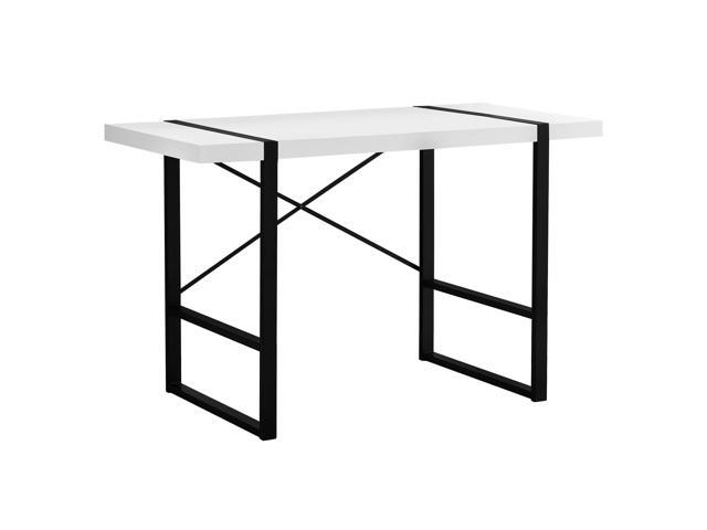 COMPUTER DESK - 48'L / WHITE / BLACK METAL