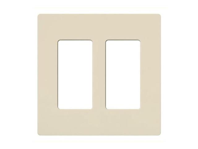 Lutron CW-2-LA Claro 2-Gang Wallplate Light Almond
