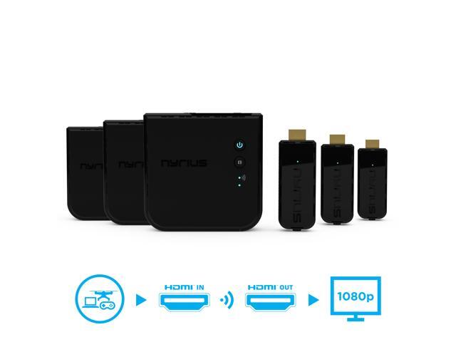 Nyrius ARIES Prime Wireless Video HDMI Transmitter & Receiver for Streaming HD 1080p 3D Video & Digital Audio from Laptop PC Cable Netflix