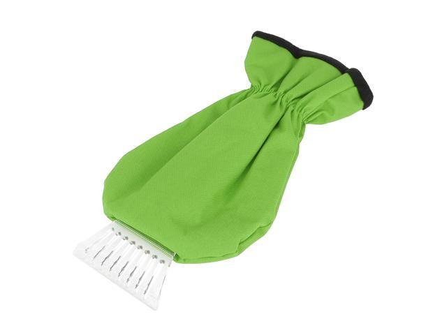 Universal Ice Shovel Scraper Snow Remover Tool with Warm Glove for Auto Window Green