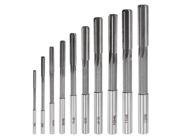 Chucking Reamer Set Lathe Machine Reamer Straight Flute Milling Cutter High Speed Steel H8 Tolerance (3mm 4mm 5mm 6mm 7mm 8mm 9mm 10mm 11mm 12mm)