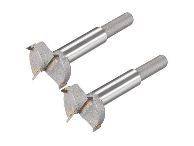Forstner Wood Boring Drill Bits 30mm Dia Hole Saw Carbide Alloy Steel Tip Round Shank Cutting for Hinge Plywood Wood Tool 2Pcs