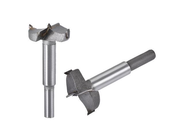 Forstner Wood Boring Drill Bits 35mm 38mm Dia Hole Saw Carbide Alloy Steel Tip Round Shank Cutting for Hinge Plywood Wood Tool 2in1 Set