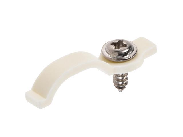 LED Strip Mounting Brackets Half Round Fixing Clips Clamps Holder for 5050 LED Strip with Screws for 10mm Wide Waterproof LED Strip White Nylon