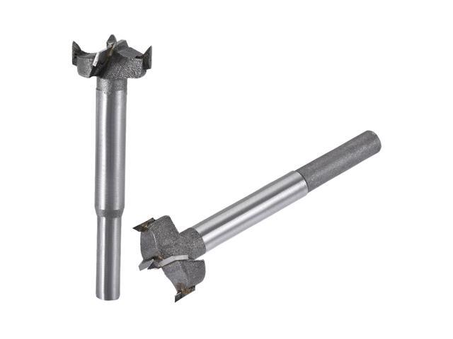 Forstner Wood Boring Drill Bits 22mm 23mm Dia Hole Saw Carbide Alloy Steel Tip Round Shank Cutting for Hinge Plywood Wood Tool 2in1 Set
