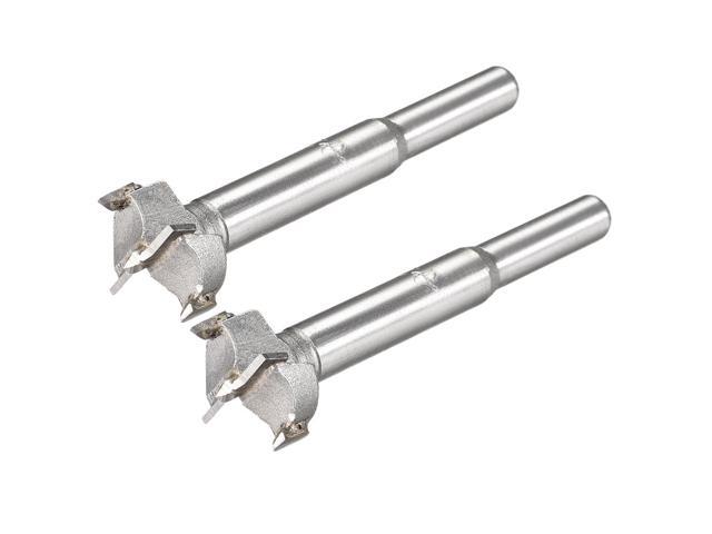 Forstner Wood Boring Drill Bits 21mm Dia Hole Saw Carbide Alloy Steel Tip Round Shank Cutting for Hinge Plywood Wood Tool 2Pcs