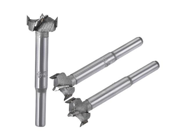 Forstner Wood Boring Drill Bits 18mm 19mm 20mm Dia Hole Saw Carbide Alloy Steel Tip Round Shank Cutting for Hinge Plywood Wood Tool 3in1 Set