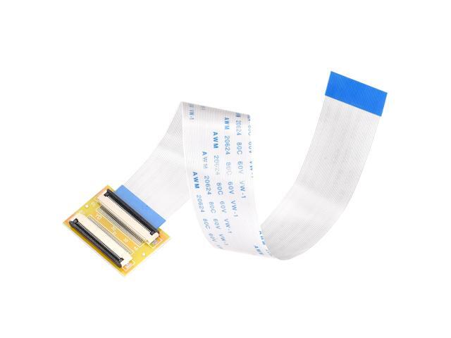 Flexible Flat Cable (A Type) and Flip Up to Mount Extend Adapter Kit 40 Pin 05mm Pitch 200mm FFC for LCD TV Car Audio DVD Player Laptop