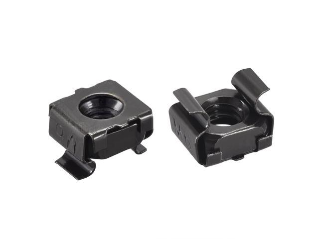 Snap-in Cage Nuts - M6 x 1mm Carbon Steel Metric Nut for Server Shelve Cabinet 10pcs