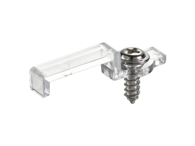 LED Strip Mounting Brackets Fixing Clips Clamps Holder for 5050 LED Strip with Screws for 12mm Wide Waterproof LED Strip Transparent Nylon Pack