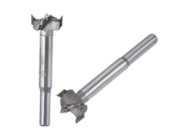 Forstner Wood Boring Drill Bits 19mm 20mm Dia Hole Saw Carbide Alloy Steel Tip Round Shank Cutting for Hinge Plywood Wood Tool 2in1 Set