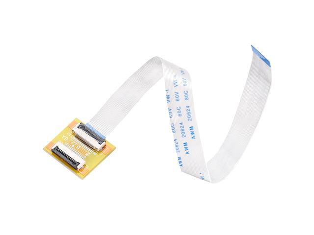 Flexible Flat Cable (A Type) and Flip Up to Mount Extend Adapter Kit 20 Pin 05mm Pitch 200mm FFC for LCD TV Car Audio DVD Player Laptop