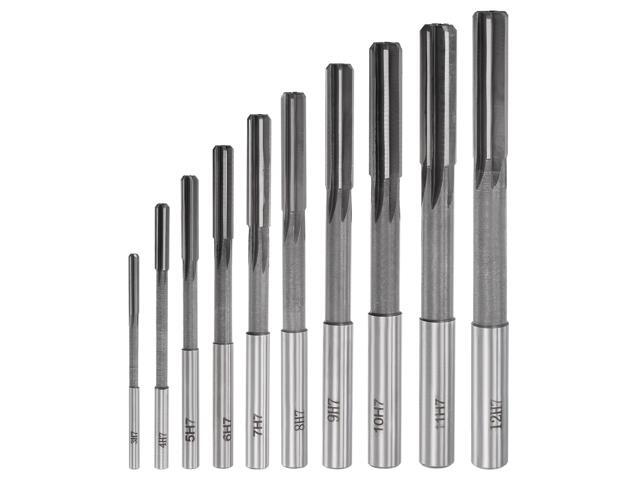 Chucking Reamer Set Lathe Machine Reamer Straight Flute Milling Cutter High Speed Steel H7 Tolerance (3mm 4mm 5mm 6mm 7mm 8mm 9mm 10mm 11mm 12mm)