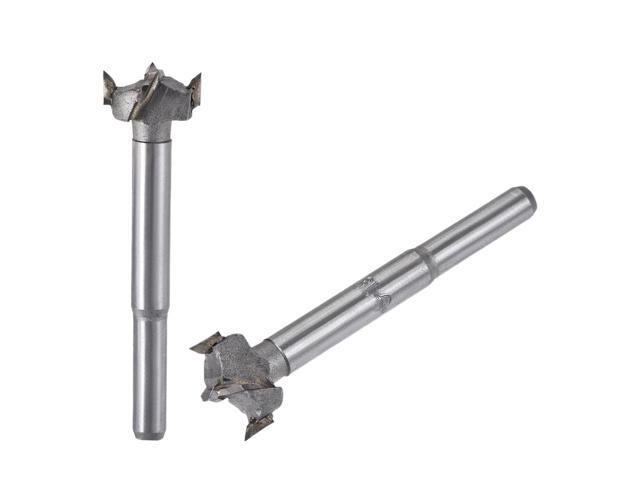 Forstner Wood Boring Drill Bits 18mm 19mm Dia Hole Saw Carbide Alloy Steel Tip Round Shank Cutting for Hinge Plywood Wood Tool 2in1 Set