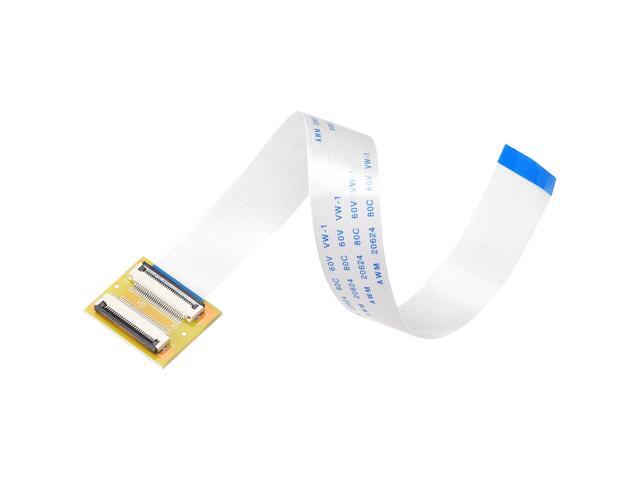 Flexible Flat Cable (A Type) and Flip Up to Mount Extend Adapter Kit 30 Pin 05mm Pitch 200mm FFC for LCD TV Car Audio DVD Player Laptop