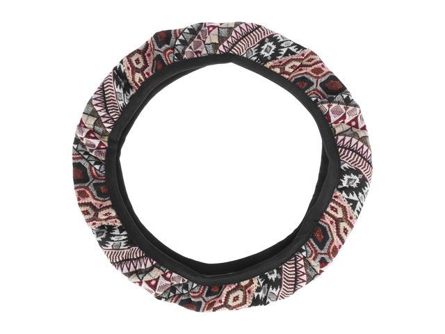 37-38cm 15 Inch Car Steering Wheel Cover Replacement with Multicolor Printing Bohemian Style