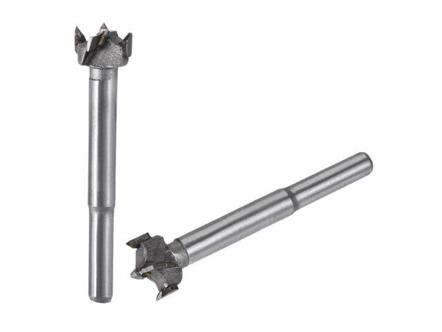 Forstner Wood Boring Drill Bits 16mm 17mm Dia Hole Saw Carbide Alloy Steel Tip Round Shank Cutting for Hinge Plywood Wood Tool 2in1 Set