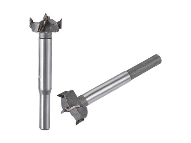 Forstner Wood Boring Drill Bits 21mm 22mm Dia Hole Saw Carbide Alloy Steel Tip Round Shank Cutting for Hinge Plywood Wood Tool 2in1 Set